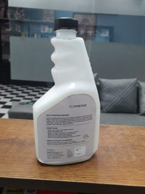Carbriz Multi-Purpose Dresser – 500ml



Premium Quality Protection & Shine for Vinyl, Plastic & Rubber Surfaces - Image 3