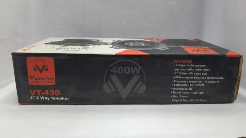 Voice-ton VT-430 – 4" 2-Way High-Performance Car Speakers (400W Peak Power) - Image 2